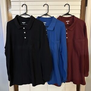 King Size Mens XL Big Lot Long Sleeve Button Front Shirt  Polo Big & Tall